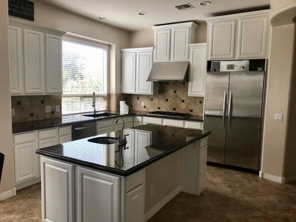 Kitchen cabinet refinish in Cave Creek after painting