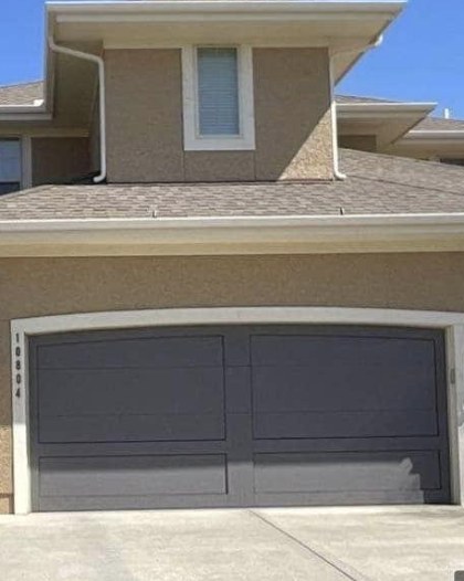 Garage door & trim in Surprise before painting