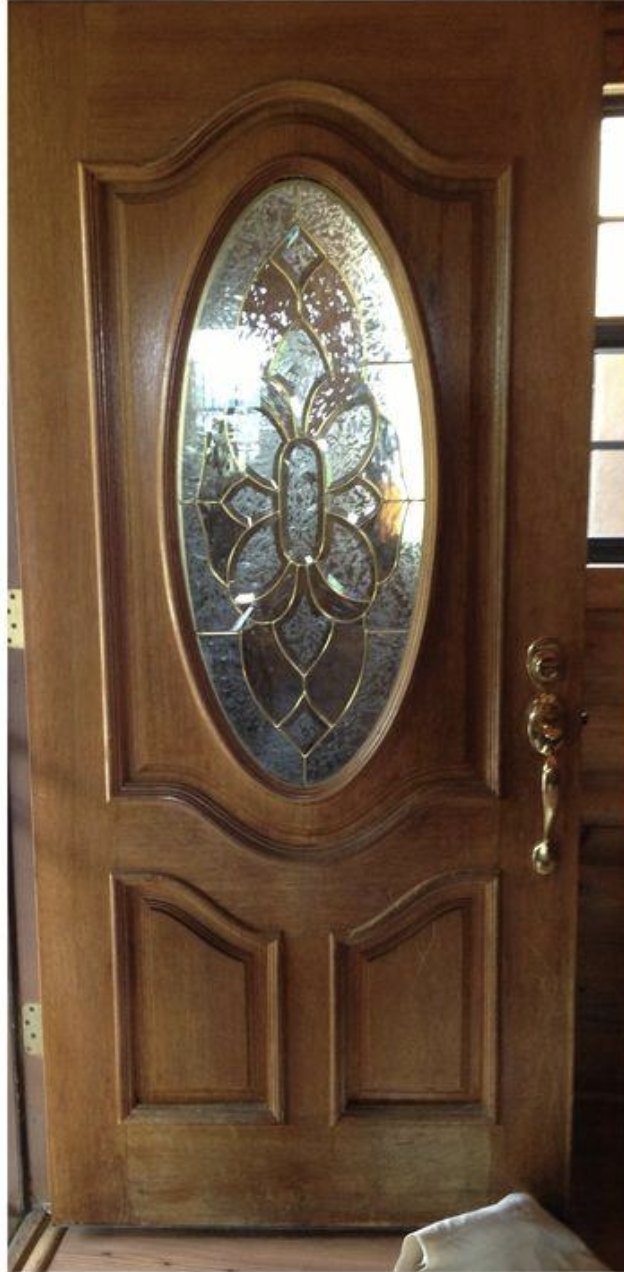 Front door, high gloss in Carefree before painting